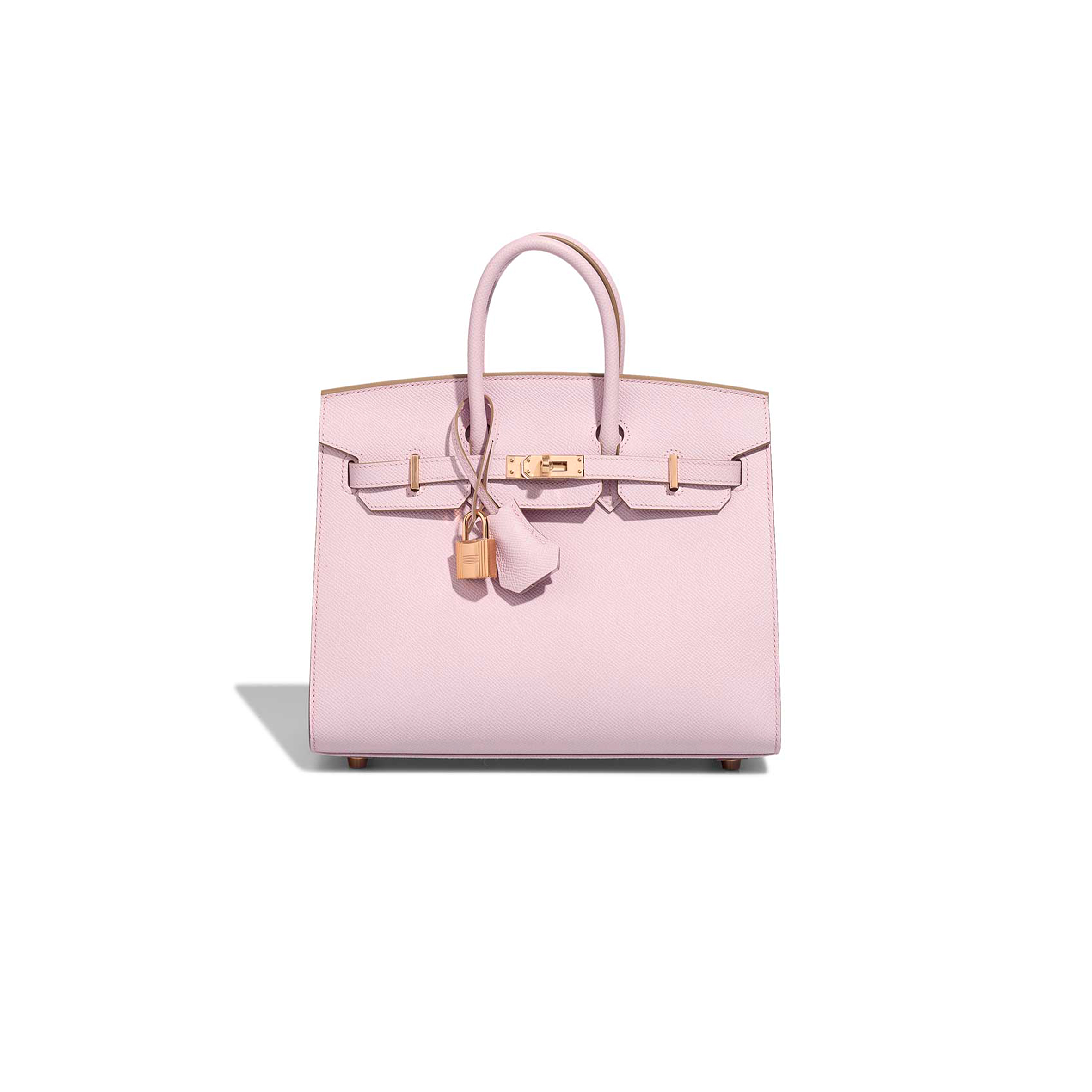 HERMÈS MASTER BIRKIN 25 EPSOM ROSE-GOLD HARDWARE ROSE SAKURA 635247 (25*20*13cm)
